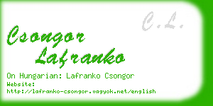 csongor lafranko business card